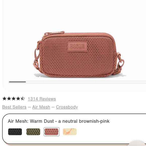 NWT Dagne Dover Mara Air Mesh Phone Sling in Warm Dust - Picture 2 of 9